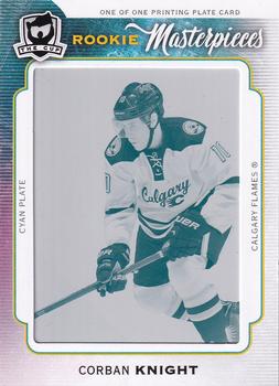 2014-15 Upper Deck The Cup - Printing Plates SP Game Used Cyan #150 Corban Knight Front