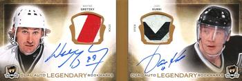 2014-15 Upper Deck The Cup - Dual Autographs Bookmarks Legendary #DALB-GK Wayne Gretzky / Jari Kurri Front