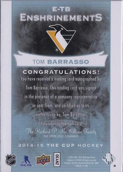 2014-15 Upper Deck The Cup - Enshrinements #E-TB Tom Barrasso Back