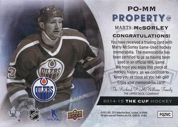 2014-15 Upper Deck The Cup - Property Of #PO-MM Marty McSorley Back