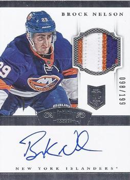 2013-14 Panini Rookie Anthology - 2013-14 Panini Dominion Update: Rookie Patch Autograph #142 Brock Nelson Front