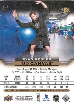 2015-16 Upper Deck - UD Canvas #C3 Ryan Kesler Back