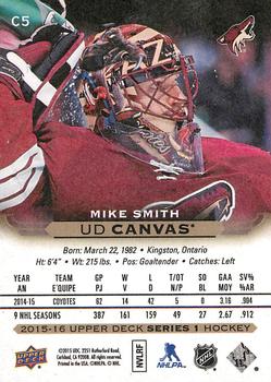 2015-16 Upper Deck - UD Canvas #C5 Mike Smith Back
