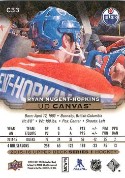 2015-16 Upper Deck - UD Canvas #C33 Ryan Nugent-Hopkins Back