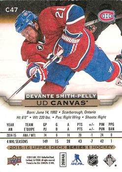 2015-16 Upper Deck - UD Canvas #C47 Devante Smith-Pelly Back