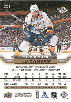 2015-16 Upper Deck - UD Canvas #C51 Mike Fisher Back