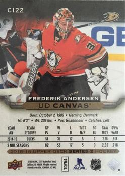 2015-16 Upper Deck - UD Canvas #C122 Frederik Andersen Back