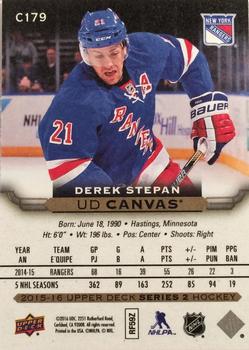 2015-16 Upper Deck - UD Canvas #C179 Derek Stepan Back