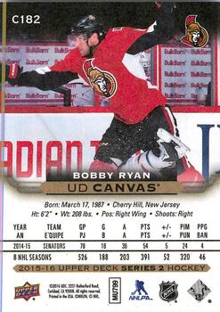 2015-16 Upper Deck - UD Canvas #C182 Bobby Ryan Back