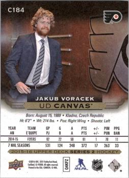 2015-16 Upper Deck - UD Canvas #C184 Jakub Voracek Back