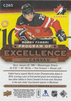 2015-16 Upper Deck - UD Canvas #C265 Robby Fabbri Back