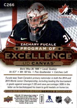2015-16 Upper Deck - UD Canvas #C266 Zachary Fucale Back