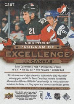 2015-16 Upper Deck - UD Canvas #C267 Nick Ritchie Back