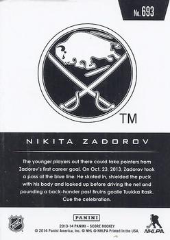 2013-14 Panini Rookie Anthology - 2013-14 Score Update #693 Nikita Zadorov Back