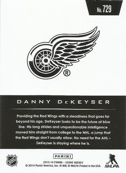 2013-14 Panini Rookie Anthology - 2013-14 Score Update #729 Danny DeKeyser Back