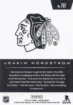 2013-14 Panini Rookie Anthology - 2013-14 Score Update: Gold #707 Joakim Nordstrom Back