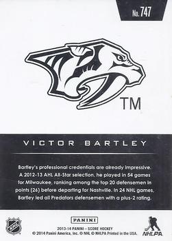 2013-14 Panini Rookie Anthology - 2013-14 Score Update: Gold #747 Victor Bartley Back