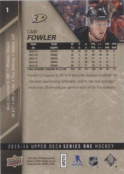 2015-16 Upper Deck - UD Exclusives #1 Cam Fowler Back