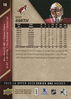 2015-16 Upper Deck - UD Exclusives #10 Mike Smith Back