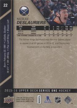 2015-16 Upper Deck - UD Exclusives #22 Nicolas Deslauriers Back