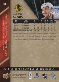 2015-16 Upper Deck - UD Exclusives #38 Andrew Shaw Back