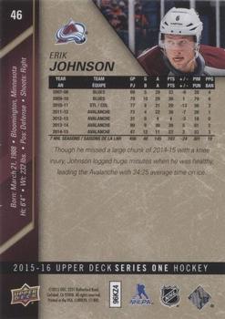2015-16 Upper Deck - UD Exclusives #46 Erik Johnson Back