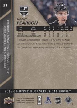 2015-16 Upper Deck - UD Exclusives #87 Tanner Pearson Back