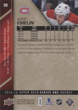 2015-16 Upper Deck - UD Exclusives #98 Alexei Emelin Back