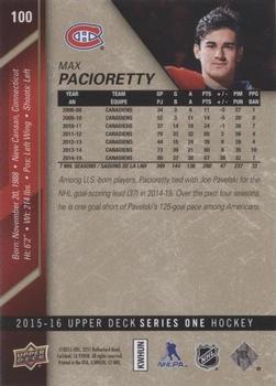 2015-16 Upper Deck - UD Exclusives #100 Max Pacioretty Back