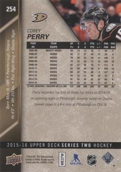 2015-16 Upper Deck - UD Exclusives #254 Corey Perry Back