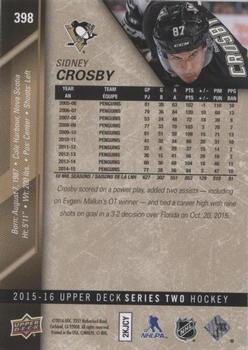 2015-16 Upper Deck - UD Exclusives #398 Sidney Crosby Back