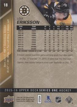 2015-16 Upper Deck - UD High Gloss #18 Loui Eriksson Back