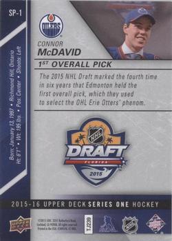 2015-16 Upper Deck - NHL Draft #SP-1 Connor McDavid Back