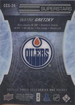 2015-16 Upper Deck - Clear Cut Superstars #CCS-24 Wayne Gretzky Back