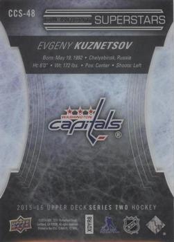 2015-16 Upper Deck - Clear Cut Superstars #CCS-48 Evgeny Kuznetsov Back