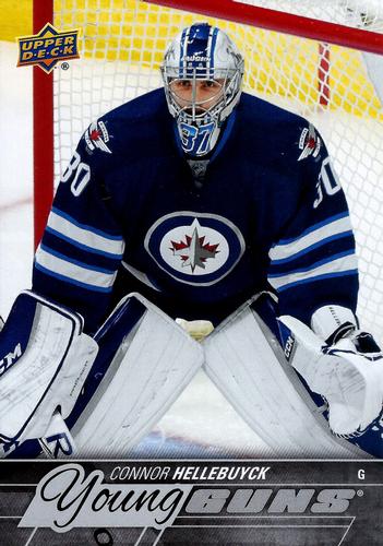 2015-16 Upper Deck - Young Guns Jumbo #214 Connor Hellebuyck Front