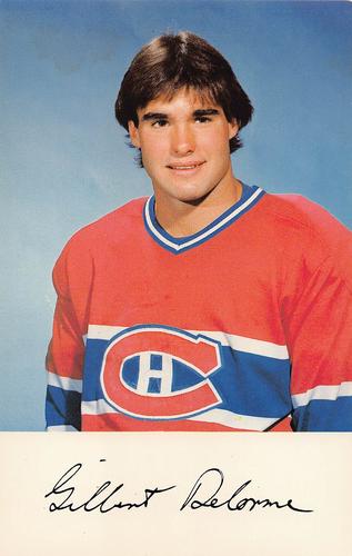 1982-83 Montreal Canadiens Postcards #NNO Gilbert Delorme Front