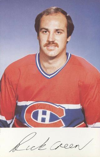 1982-83 Montreal Canadiens Postcards #NNO Rick Green Front