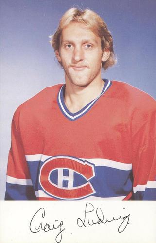 1982-83 Montreal Canadiens Postcards #NNO Craig Ludwig Front