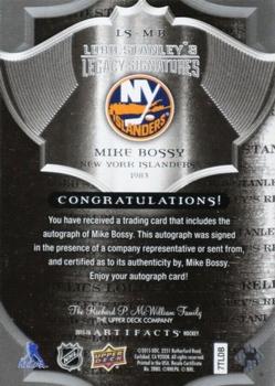 2015-16 Upper Deck Artifacts - Lord Stanley's Legacy Signatures #LS-MB Mike Bossy Back