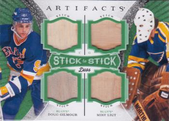 2015-16 Upper Deck Artifacts - Stick to Stick Duos Green #STS2-GL Doug Gilmour / Mike Liut Front