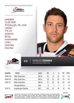 2012-13 Playercards (DEL) #DEL-016 Sergio Somma Back
