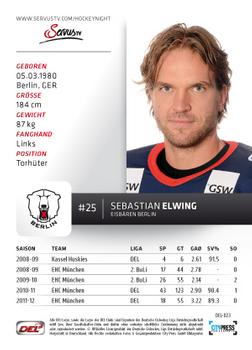 2012-13 Playercards (DEL) #DEL-023 Sebastian Elwing Back