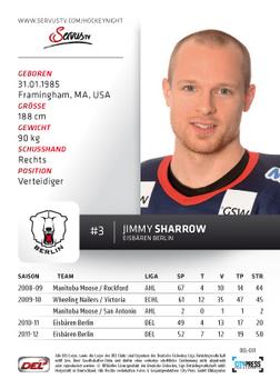 2012-13 Playercards (DEL) #DEL-031 Jimmy Sharrow Back