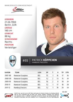 2012-13 Playercards (DEL) #DEL-069 Patrick Koppchen Back