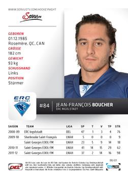 2012-13 Playercards (DEL) #DEL-121 Jean-Francois Boucher Back