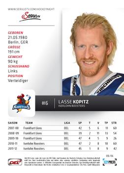 2012-13 Playercards (DEL) #DEL-136 Lasse Kopitz Back