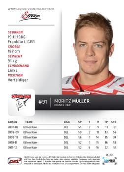 2012-13 Playercards (DEL) #DEL-161 Moritz Muller Back