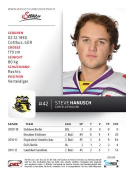 2012-13 Playercards (DEL) #DEL-180 Steve Hanusch Back