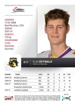 2012-13 Playercards (DEL) #DEL-193 Elia Ostwald Back